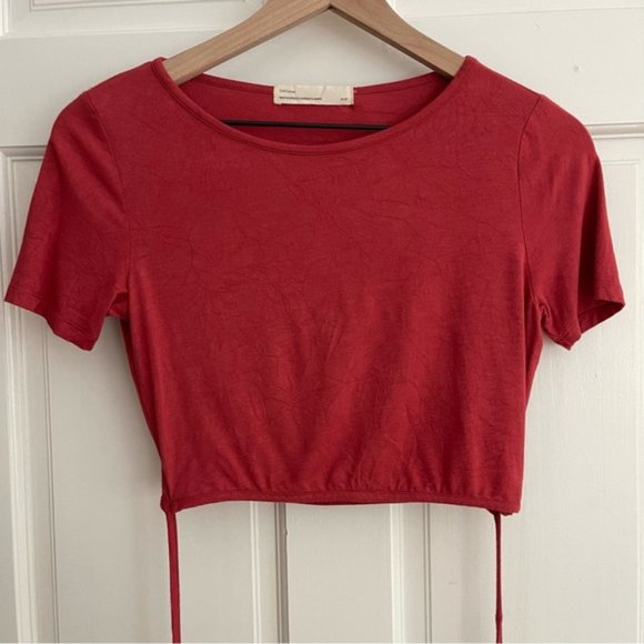 Oak and Fort Cropped Tee with Waist Ties - Picture 4 of 7